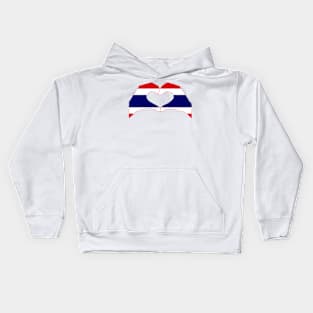 We Heart Thailand Patriot Flag Series Kids Hoodie